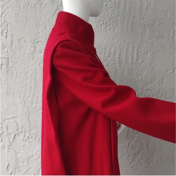 Ashley Scott Vintage Red Full-Length Pure Wool Coat - Picture 13 of 17